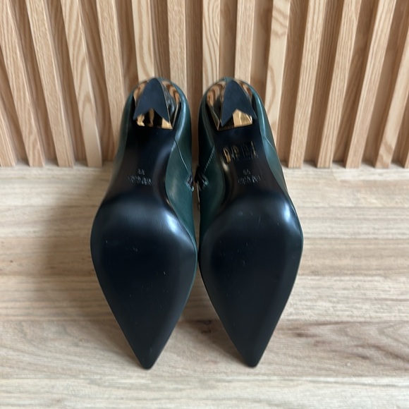 Icone Genuine Leather Green/Gold Ankle Boots size 8US 39EUR - Picture 5 of 9